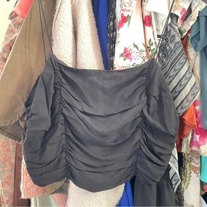 Black cinched cami tank top from pacsun